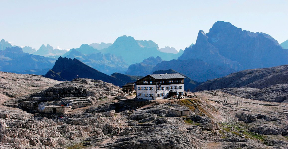 Mountain huts in the Dolomites