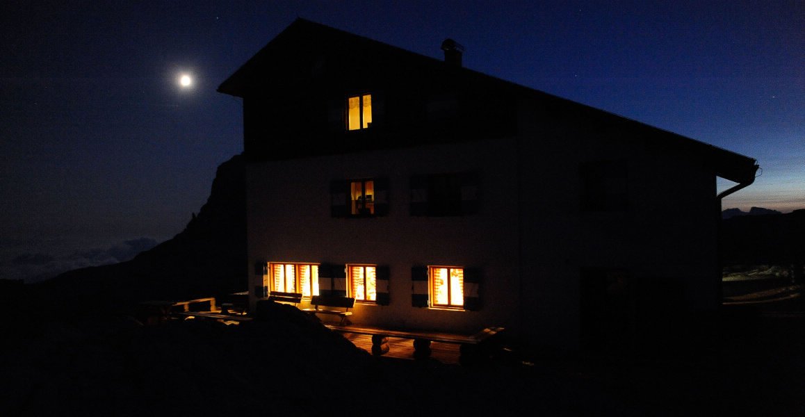 Mountain huts in the Dolomites