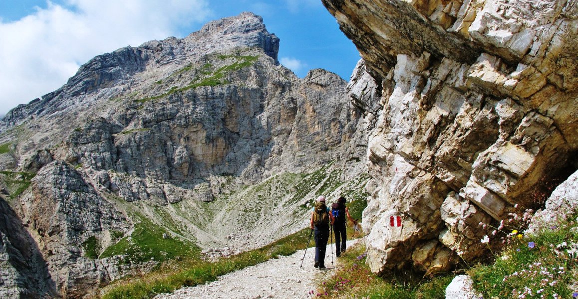 Hiking trails in the Alps
