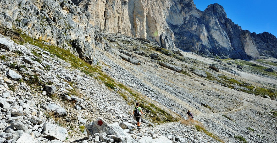 Hiking trails in the Alps