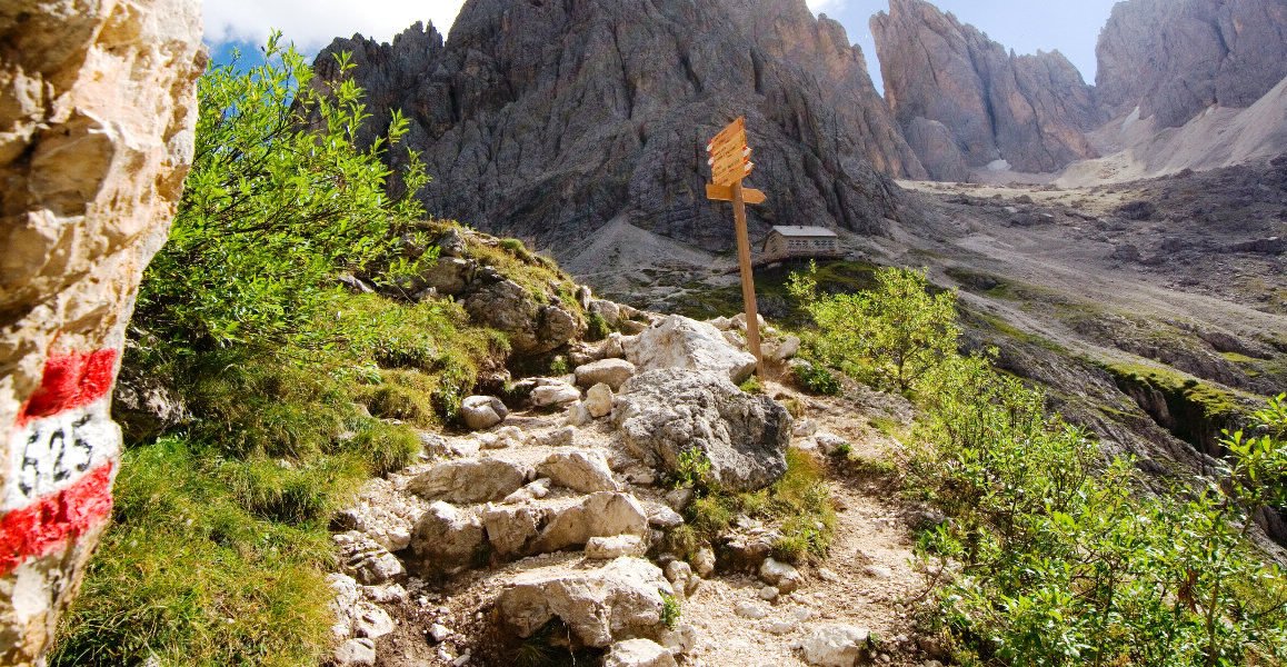 Hiking trails in the Alps