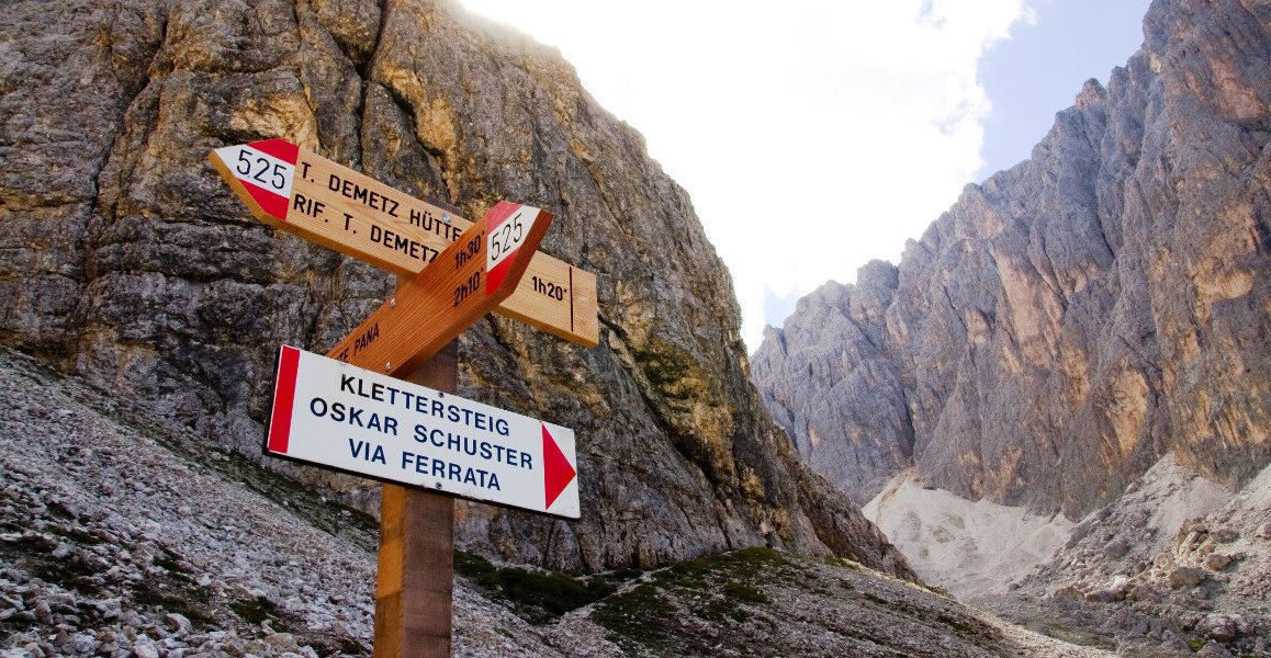 Hiking trails in the Alps