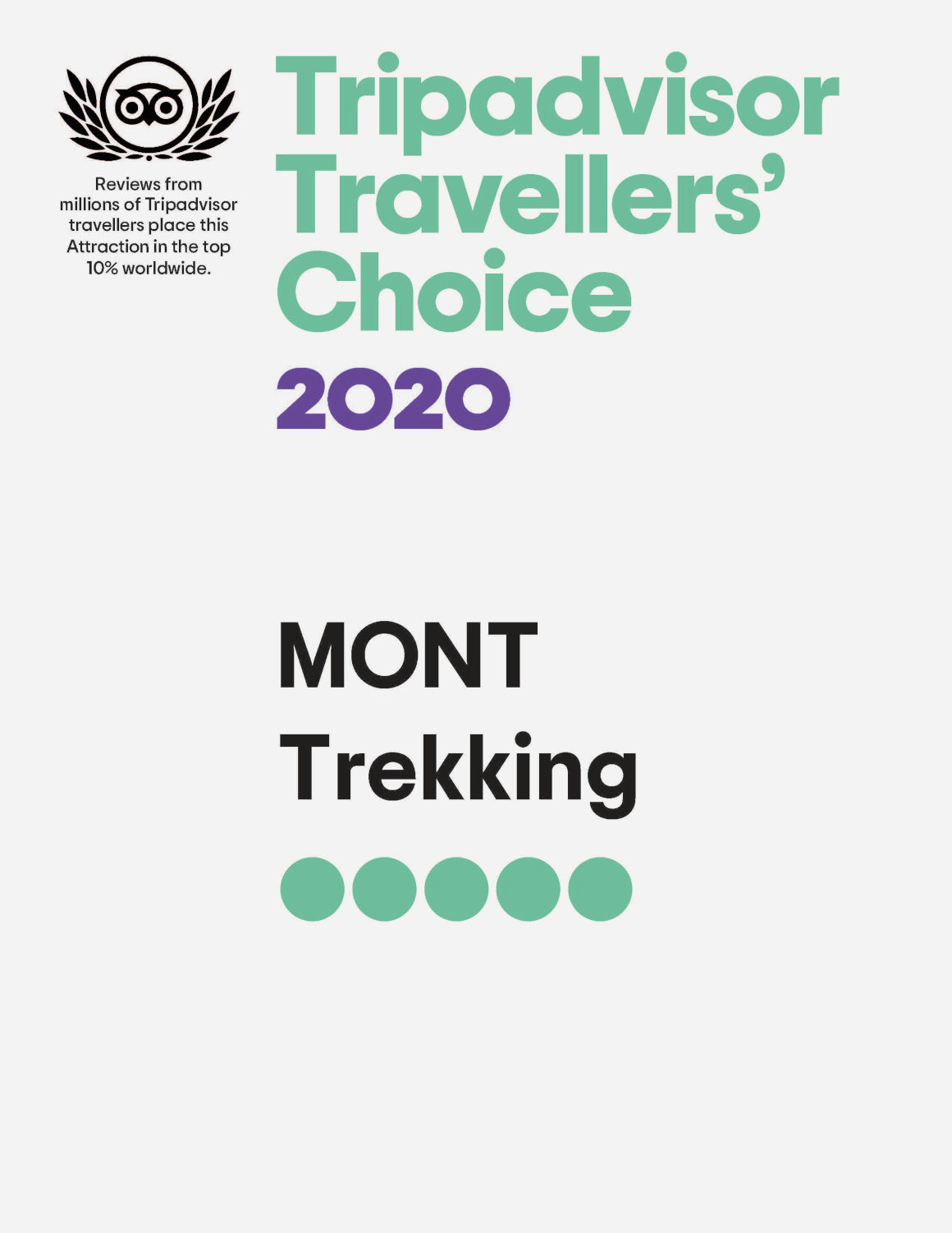 MONT Trekking TripAdvisor Traveler's Choice 2020