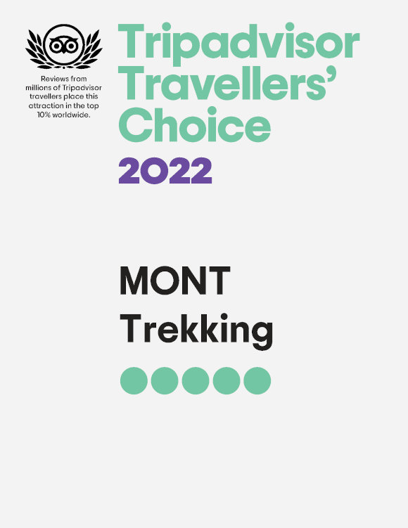 MONT Trekking TripAdvisor Award 2022