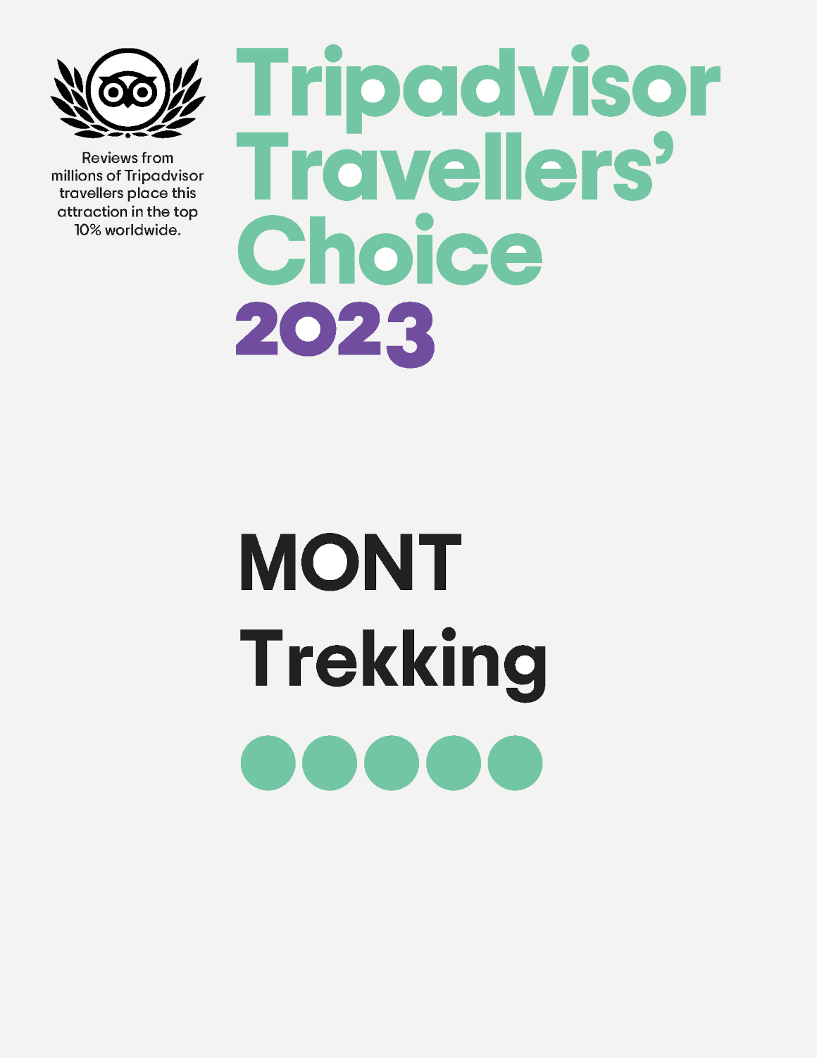 MONT Trekking TripAdvisor Traveler's Choice 2023